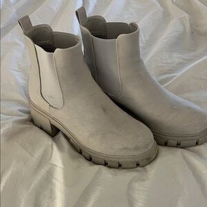 MIA Off-White Chunky Ankle Boots